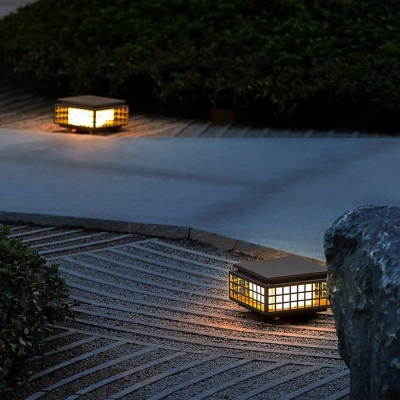 Retro Industrial Stainless Steel LED Solar Pathway Lights with Unique Cutout Design, Waterproof Outdoor Lighting for Garden, Patio, Walkway, Driveway