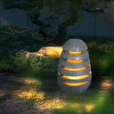 Durable Resin and Acrylic Pathway Light with E27 Base, Weatherproof for Lawn, Park, and Villa, LED Compatible, No Rust or Fading