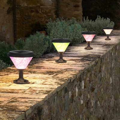 High-Efficiency Solar Outdoor Deck Post Lights, Durable Aluminum &amp; PC, Overcharge Protection, Multiple Light Colors for All Weather Conditions