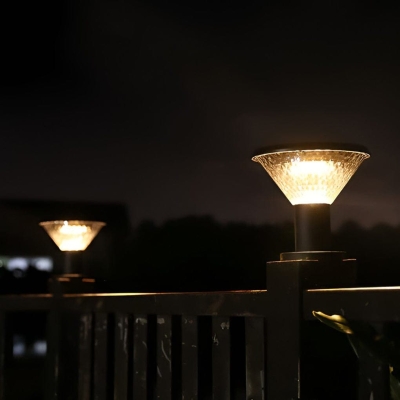 Durable Die-Cast Aluminum Solar Fence Post Light with High Transmittance, Remote Control, and Automatic Night Mode, Waterproof &amp; Dustproof