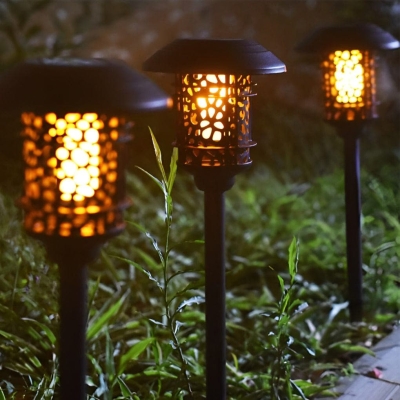 Durable Solar Lawn Lamp with Artistic Hollow Design, Waterproof Die-Cast Aluminum, Intelligent Light Control, Easy Installation for Pathways and Gardens