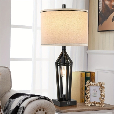 Set of 2 Dimming LED Table Lamp Bedside Lamp Night Light with Touch Control USB Ports for Living Room Bedroom End Table