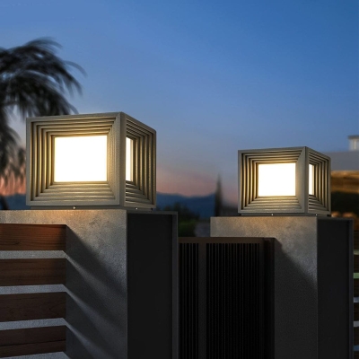 Waterproof Solar Deck Post Lights for Outdoor Gardens, Automatic Charging &amp; Night Activation, Stylish Design for Any Home Architecture