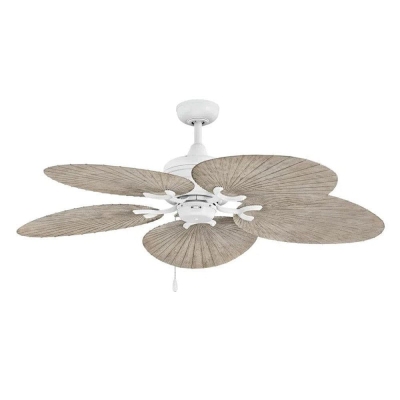 52 in. Tropical Indoor Outdoor Ceiling Fan with No Light, 5-Blade Coastal Ceiling Fan for Living Room Patio Porch