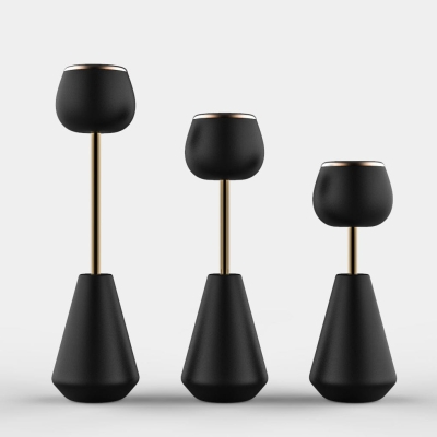 Black Tabletop CandleStick Set of 3
