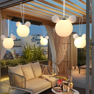 Portable Outdoor Chandelier with Cute Cartoon Animal Design, Waterproof, USB Rechargeable, Perfect for Gardens, Camping, and Tabletop Use
