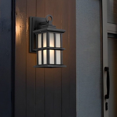Vintage Retro Square Outdoor Wall Sconce, Die-Cast Aluminum, Rustproof, High Light Transmittance for Yards, Gardens, Porches, and Patios