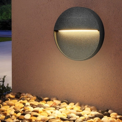 Round Waterproof and Rustproof Step Light for Indoor and Outdoor Use, Perfect for Stairs, Corridors, Decks, Porches, and Fences
