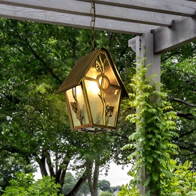 Sturdy Rustproof Aluminum Outdoor Chandelier with Stainless Steel Screws and Three Glass Lampshade Patterns for Durable and Stylish Illumination