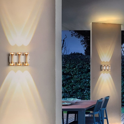 Durable Outdoor Wall Lamp with LED Up and Down Lighting, IP54 Waterproof and Rust Proof, Energy-Saving Metal Sconce for Bright and Beautiful Illumination