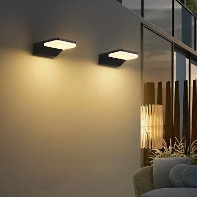 Durable Rustproof Aluminum Outdoor Wall Light Fixture with Waterproof Design and High Light Transmittance Lampshade for Porch, Yard, and Patio