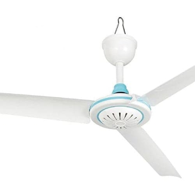 White and Blue Ceiling Fan, Hanging Fan for Household and Camping, Electrical Ceiling Fan