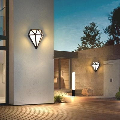 Modern Minimalist Outdoor Lantern Lights, Eco-Friendly LED Aluminum Wall Lights for Doorways and Gardens, Perfect for Front and Backyards