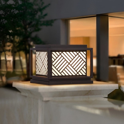 Durable Solar Outdoor Fence Post Light with Waterproof Galvanized Sheet Material and Bright Acrylic Lampshade for Parks, Villas, and Lawns