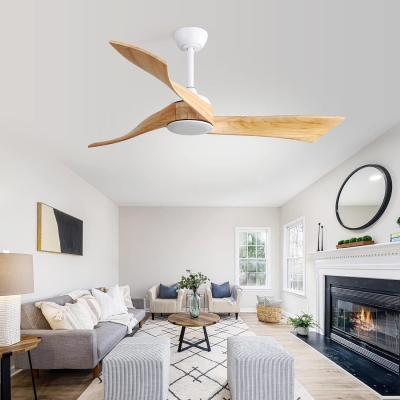 52 in. Ceiling Fan NO Light, Contemporary Ceiling Fans with Remote Control for Bedroom Living Room Dining Room