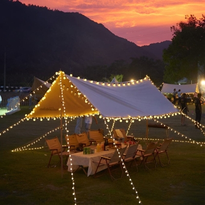 Durable Solar-Powered LED String Lights for Outdoor Use, Waterproof, Rechargeable, and Perfect for Gardens, Camping, and Parties
