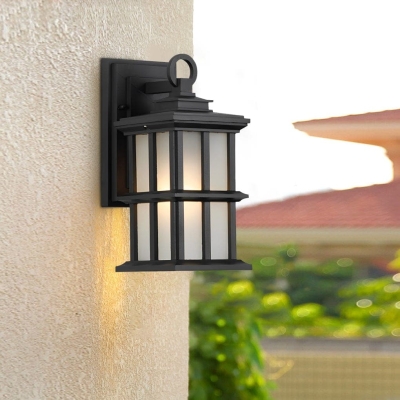 Vintage Retro Square Outdoor Wall Sconce, Die-Cast Aluminum, Rustproof, High Light Transmittance for Yards, Gardens, Porches, and Patios