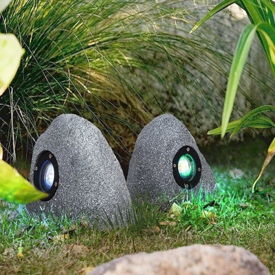 Color-Changing LED Resin Outdoor Lights, Stone Texture, IP54 Waterproof, Long-Lasting, Perfect for Garden and Lawn Decoration, Various Sizes Available