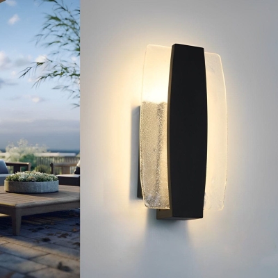 Modern Aluminum Outdoor Wall Mount Lights with Handcrafted Bubble Glass Shades, Rustproof, Waterproof, Ideal for Corridors, Aisles, and Doorways