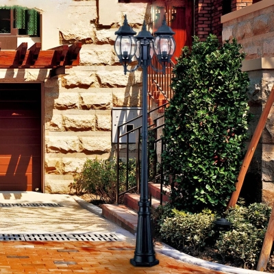 Durable Black Outdoor Pole Light with Rust-Proof Design, Waterproof Garden Lamp Post, Easy Installation for All Weather Conditions