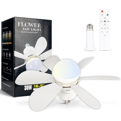 Remote Control Ceiling Fan and Light, Dimmable LED Fan Light for Bedroom Dining Room Dining Room Kitchen Home, Office Ceiling Fan
