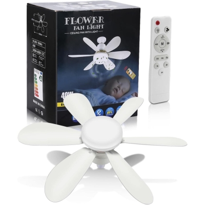 20 in. Screw In Socket Ceiling Fan for Kitchen Bedroom Dining Room Living Room Office, Remote Control Ceiling Fan and Light