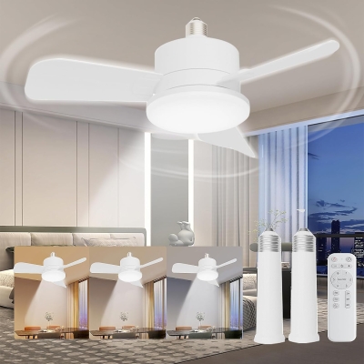Socket Fan Light with Remote Control, LED Light Socket Fan, Bedroom Ceiling Fans, Kitchen Ceiling Fans