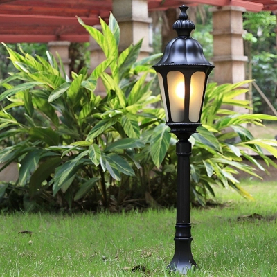 Elegant European Style Aluminum Lawn Lamp, Waterproof, Rust Proof, High Temperature Resistant with Glass Lampshade for Garden, Lawn, and Park