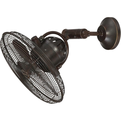 16 in. Outdoor Patio Ceiling Fans, Outdoor Wall Mount Fan, Oscillating Ceiling Fan with Wall Control, Bronze Ceiling Fan