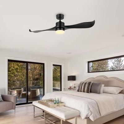 52 in. Matte Black Ceiling Fan with Lights and Remote, Good Ceiling Fans, Modern Ceiling Fan for Kitchen Bedroom Living Room