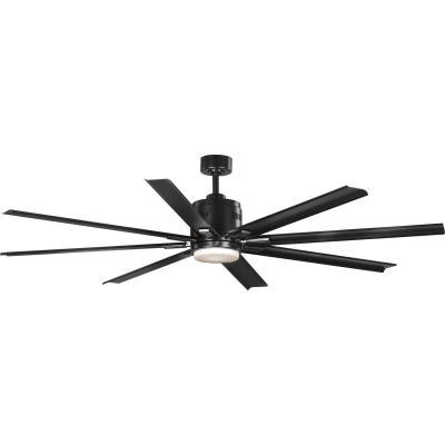 72 in. Large Black Blade Ceiling Fan, Home Ceiling Fan, Cathedral Ceiling Fan, Contemporary Mid Century Modern Ceiling Fan for Kitchen Porch