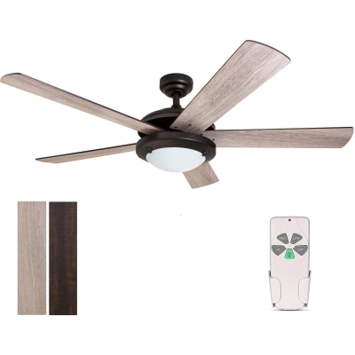 52 in. Modern Indoor Ceiling Fan with Dimmable Light Kit and Remote Control, Reversible Ceiling Fan for Living Room Bedroom Basement Kitchen