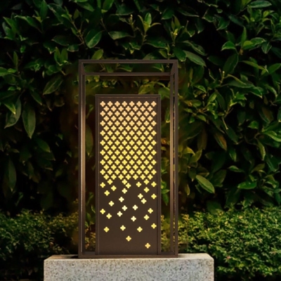 Exquisite Stainless Steel Outdoor Pathway Light with Unique Begonia Pattern, Waterproof and Rustproof, Creates Warm and Elegant Courtyard Atmosphere