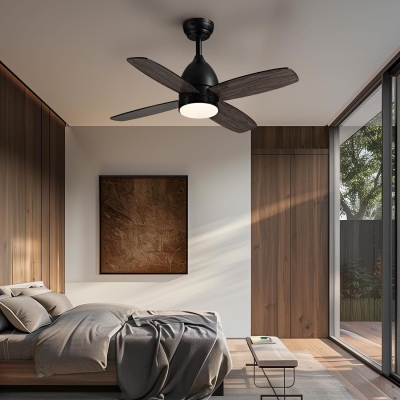 38 in. Low Profile Remote Control Ceiling Fan and Light, Reversible Quiet Ceiling Fans, Black Bedroom Ceiling Fans, Outdoor Fan for Patio