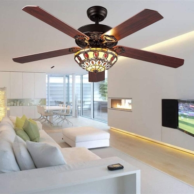 52 in. Antique Ceiling Fans with Light with Remote Control, Decorative Ceiling Fans, Elegant Ceiling Fans, Electrical Ceiling Fan