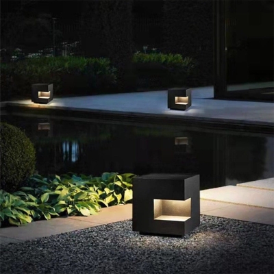 Rust Proof Square Lawn Lamp, Die-Cast Aluminum, IP65 Waterproof, Ideal for Garages, Pools, Corridors, Villas, Gardens, and More