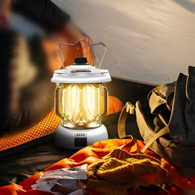 Multifunctional Retro Outdoor Camp Lantern with Adjustable Brightness, Fast Charging, and Power Bank Feature for Warm Tent Lighting