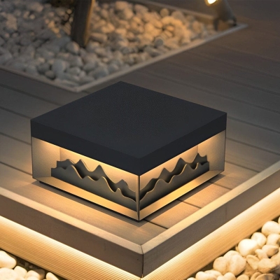 Durable Rust-Proof Waterproof Steel Solar Garden Light with High Brightness LED and Mountain Scenery Design for Warm Outdoor Atmosphere