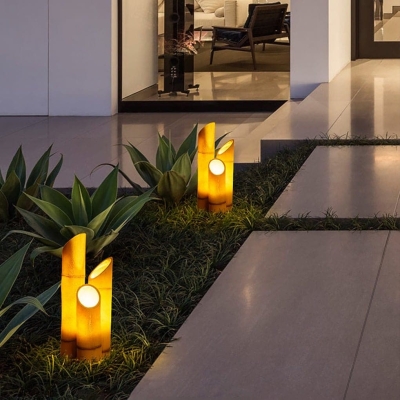 Nature-Inspired Bamboo Tube Outdoor Garden Light, Realistic, Weather-Resistant Lawn Lamp with Even Paint and Silicone Seals for Rain and Dust Protection