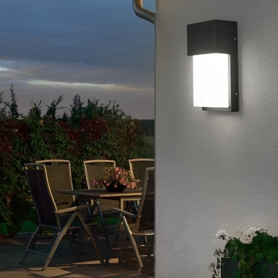 Modern Waterproof Aluminum Outdoor Wall Lamp with Energy-Saving LED Light for Porch, Garden, Garage, and More, Rustproof and Easy to Install