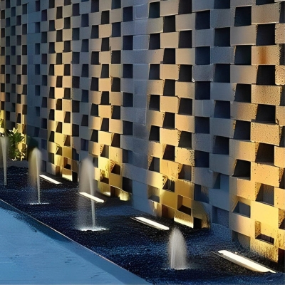 Durable Energy-Saving LED Recessed Outdoor Wall Washer Light with High CRI, Modern Aluminum Design, Waterproof Protection, and Tempered Glass Lampshade