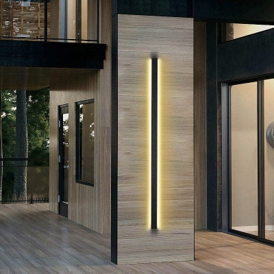 Elegant Black Waterproof Outdoor Wall Light, Perfect for Porches, Patios, and Backyards, Weatherproof Design for Long-Lasting Appeal