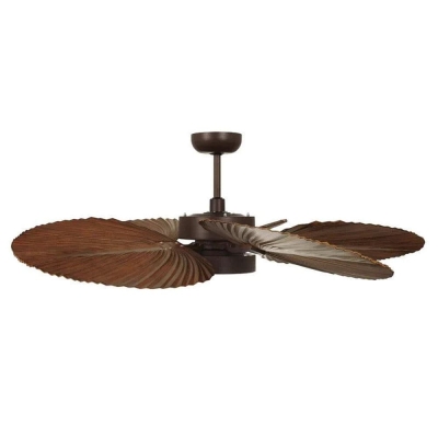 52 in. Tropical Low Profile Ceiling Fan with Light Kit Remote Control, Downrod Mount Ceiling Fan for Kitchen Dining Room Bathroom Living Room Bedroom
