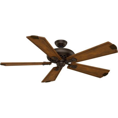 60 in. Farmhouse Walnut Brushed Ceiling Fan and Wall Control, Home Ceiling Fan