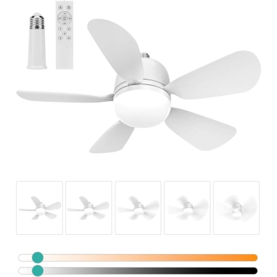 21 in. Screw In Bedroom Ceiling Fans with Lights, Socket Fan Light with Remote, Small Dimmable Socket Fan with Light, Bathroom Ceiling Fan with Light