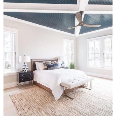52 in. Outdoor Ceiling Fans with Remote Control, 3 Wood Blades Ceiling Fans without Lights