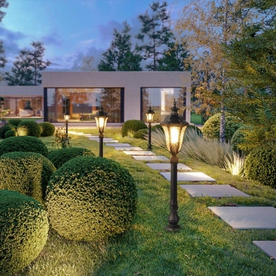 Dreamy and Romantic Outdoor Landscape Light with Irregular Lampshade, E27 High Brightness Lamp Cup, and Weather-Resistant Design for Gardens and Patios