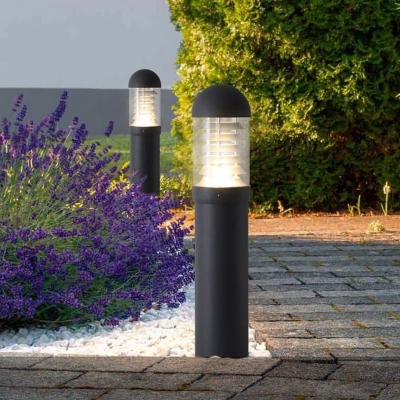 Durable Aluminum Lawn Lamp with Waterproof Base, Shatter-Resistant Glass Shade, and Self-Cleaning Design for Comfortable Outdoor Lighting
