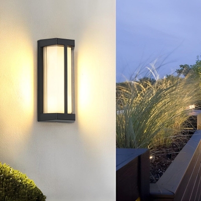 Durable Aluminum Exterior Wall Light with Double Layer Acrylic Shade, Waterproof Design for Modern and Classic Outdoor Spaces