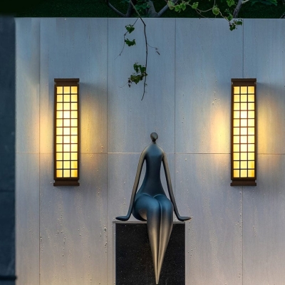 Durable Stainless Steel Outdoor Wall Light with Imitation Marble Lampshade, Easy Installation, Weather-Resistant, Ideal for Porch and Patio Lighting